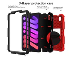WIWU iPad Mini 6 Case Full-Body Shockproof Silicone Case With Pencil Holder-Red Black