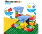 PicassoTiles PBT580 Kids Activity Center Table & Chair Set Study Desk Sandbox Water Tight Container Storage All-in-1 STEM Toy Kit Playset with 581pc 4