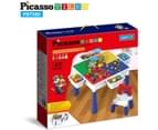 PicassoTiles PBT580 Kids Activity Center Table & Chair Set Study Desk Sandbox Water Tight Container Storage All-in-1 STEM Toy Kit Playset with 581pc 7