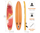 Costway 10.5' Inflatable Stand Up Paddle Board SUP Paddleboard Surf Kayak for Adults Youth, w/Accssiories & Backpack,320x75x15cm