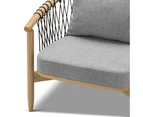 Tait Solid Ashwood Oak Woven Rope Lounge Armchair