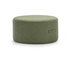 Halle Medium 70cm Round Ottoman in Moss Green Designer Fabric