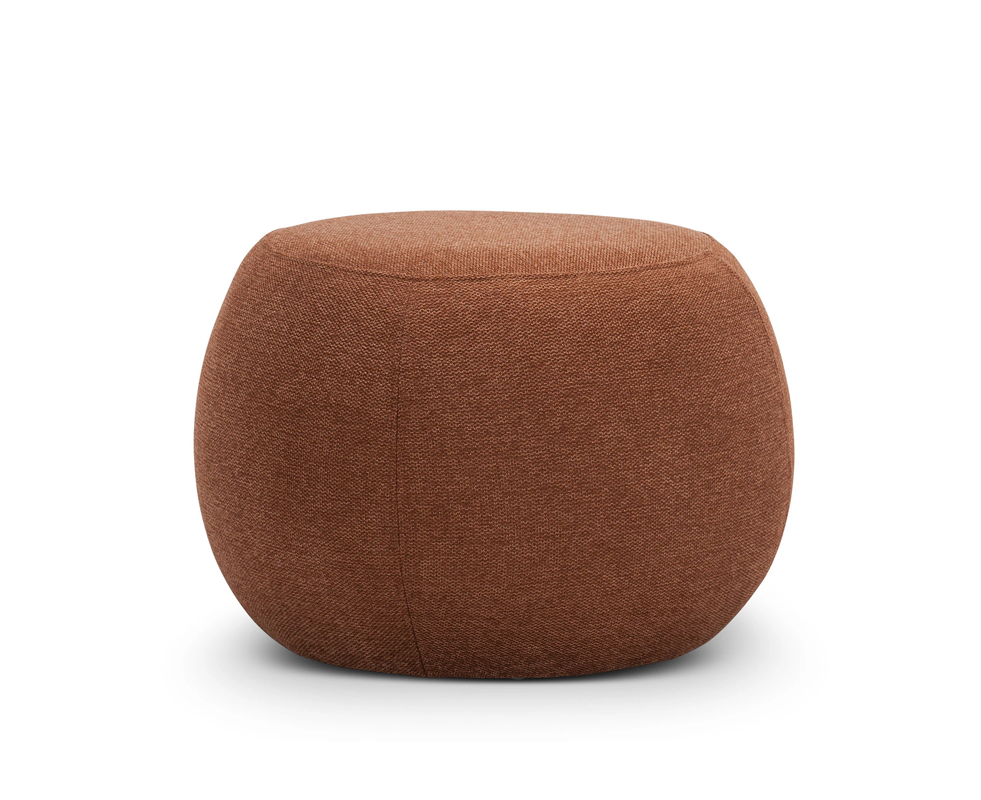 Venus Rust Orange Round Pouf Ottoman