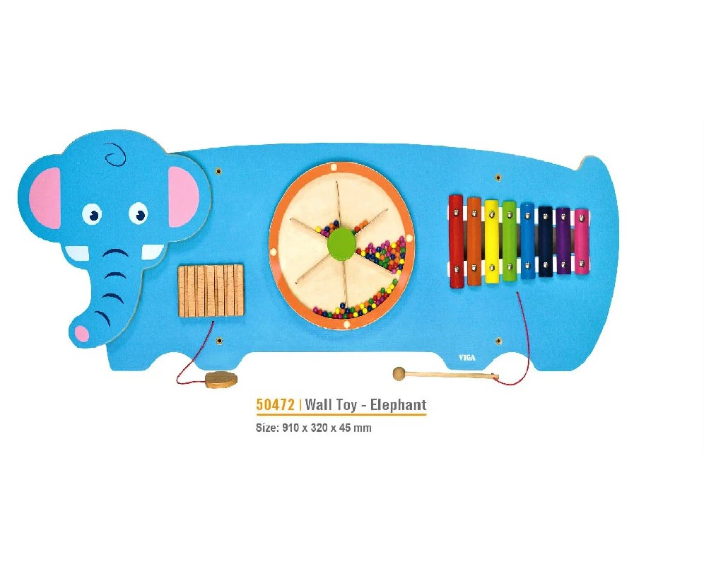 Viga Educational Wooden Elephant Wall Game, Motor skills, Activities Toy