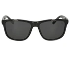 Winstonne Men's Wyatt Polarised Sunglasses - Shiny Black/Grey