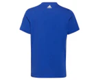 Adidas Boys' Essentials Logo Tee / T-Shirt / Tshirt - Bold Blue/White