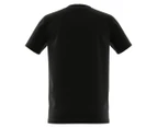Adidas Boys' Essentials Tee / T-Shirt / Tshirt - Black/Screaming Green