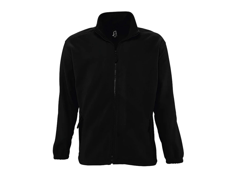 SOLS Mens North Full Zip Outdoor Fleece Jacket (Black) - PC343