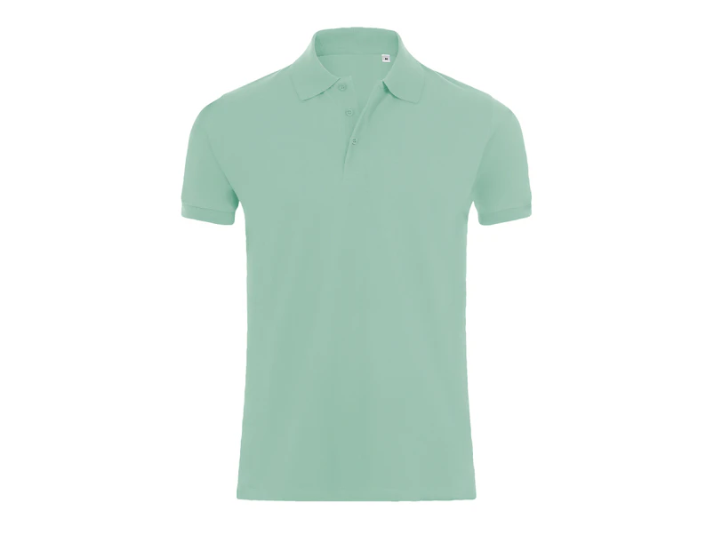 SOLS Mens Phoenix Short Sleeve Pique Polo Shirt (Mint) - PC2782