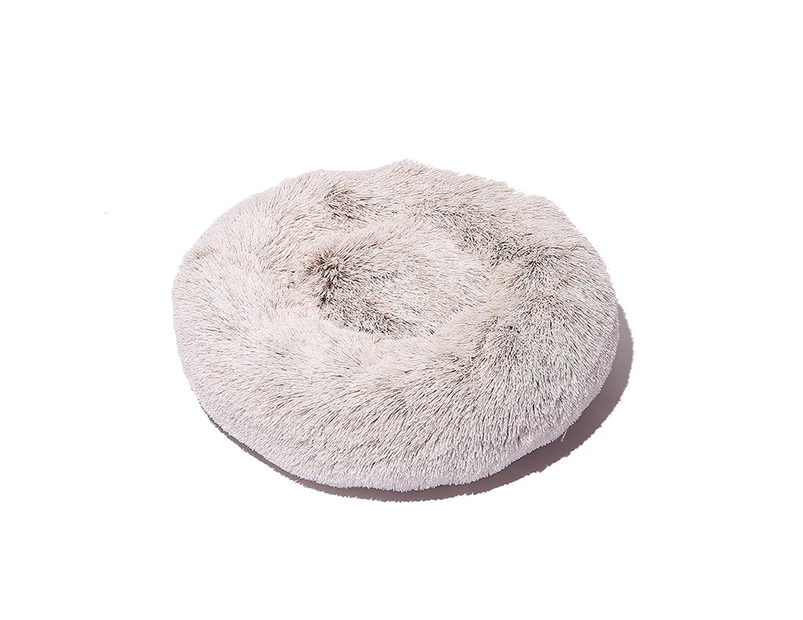 70cm Plush Fluffy Soft Pet Bed for Cats Dogs Sleeping Bed Cushion Grey