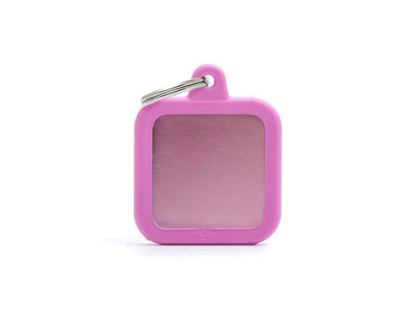 My Family ID Tags Hush Square - Pink