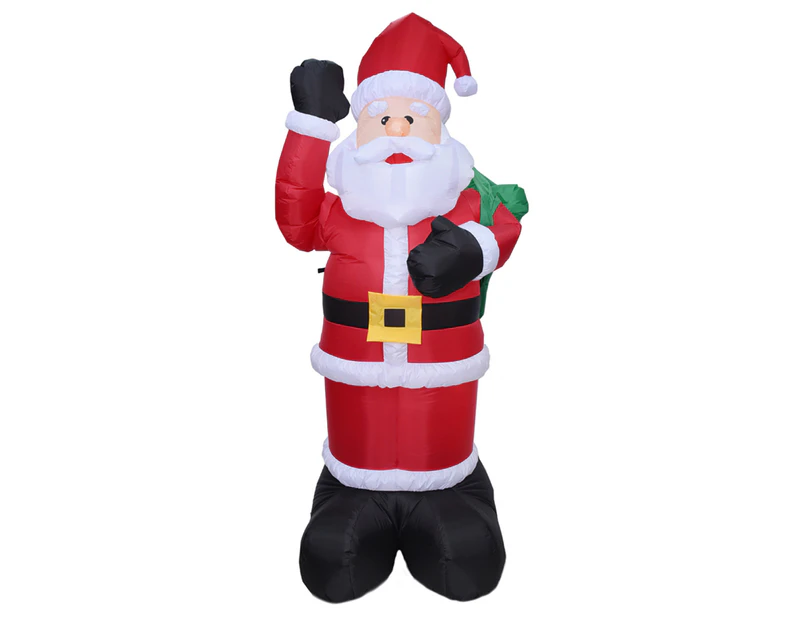 Christmas Charm 2.4m Inflatable Waving Santa w/ LED
