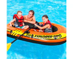 Intex 1.96m Explorer PRO 200 Inflatable Water Sport Boat Set w/ Pump/Paddle 6+