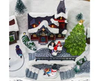 Christmas Village With Santa on slay Xmas Decoration