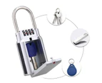 Installation-Free Combination Lock Key Box Metal Four Digits With Lock Hook Hanging Key Combination Box (Black)