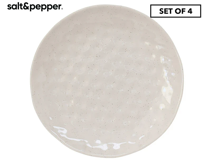 Set of 4 Salt & Pepper 21.5cm Napier Side Plates - Cream
