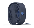 Mini USB Desk Fan, Cooling Quiet Portable USB Powered ONLY (No Battery), 3 Speed Setting 360° Adjustable Swivel for Home and Travel（Blue）