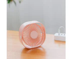 Mini USB Desk Fan, Cooling Quiet Portable USB Powered ONLY (No Battery), 3 Speed Setting 360° Adjustable Swivel for Home and Travel（Pink）