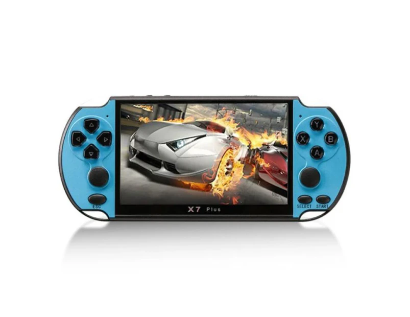 X7 Plus Retro Classic Games Handheld Game Console with 5.1 inch HD Screen & 8G Memory (Blue)