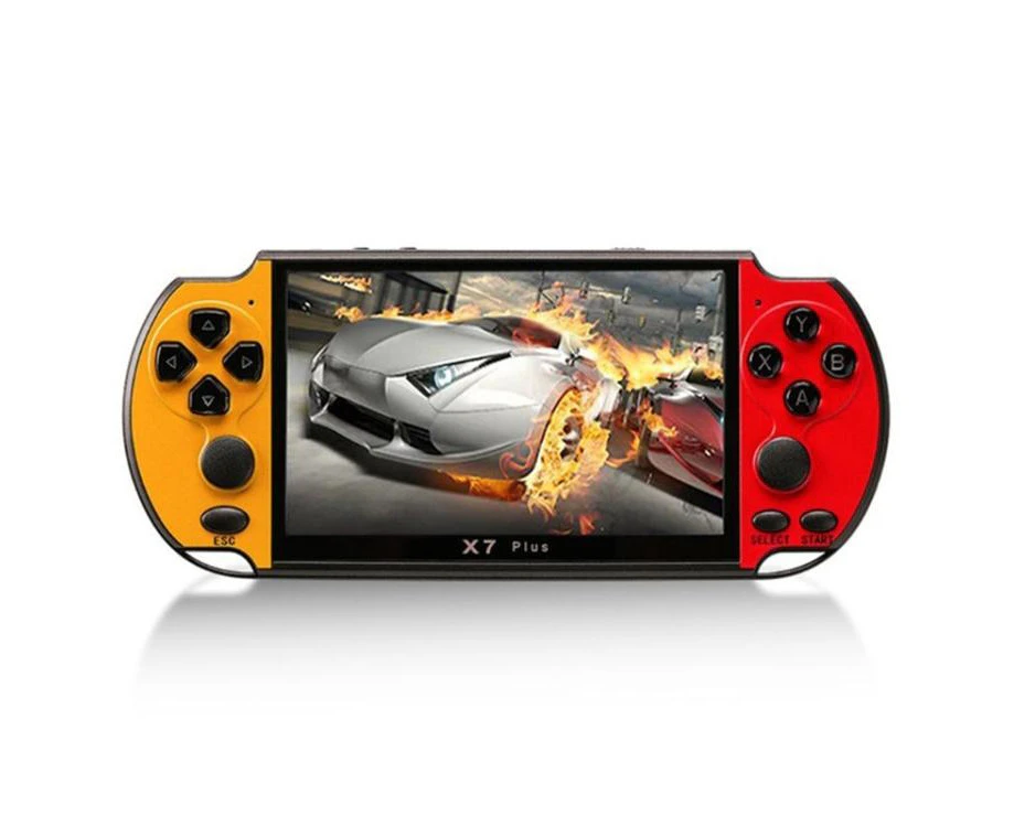 X7 Plus Retro Classic Games Handheld Game Console with 5.1 inch HD Screen & 8G Memory (Yellow + Red)