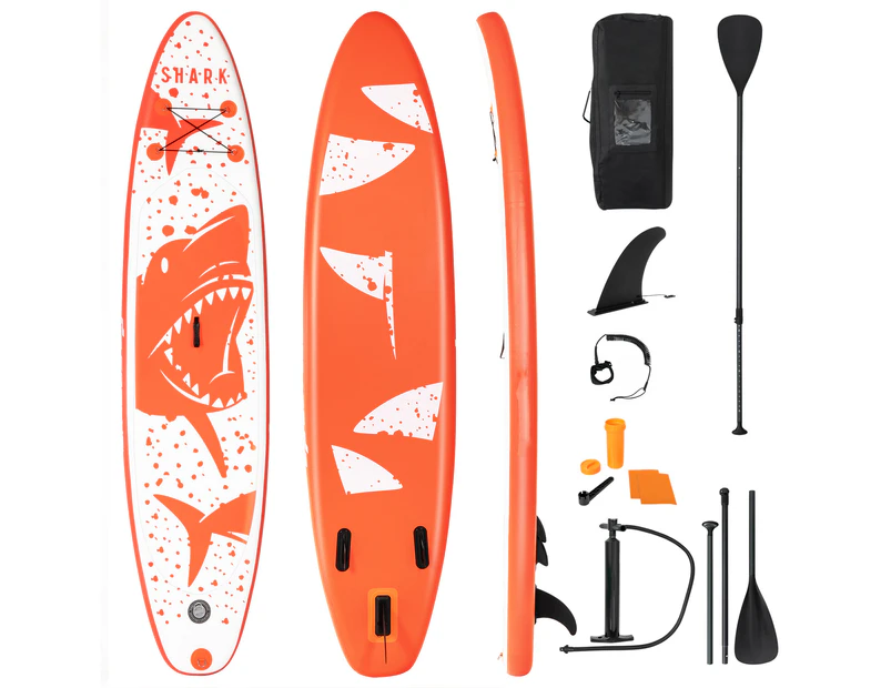 Costway 11' Inflatable stand up paddle board Set SUP surfboard paddleboard kayak 335x75x15cm
