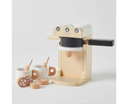 Wooden Coffee Machine Set