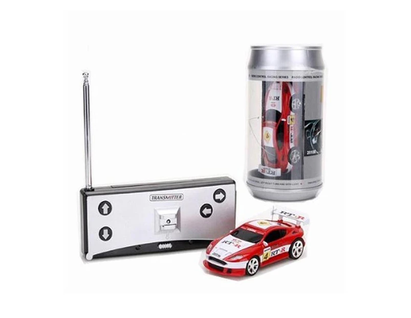 Mini RC Car in a Can Radio Remote Control Micro Racing Car (Red)