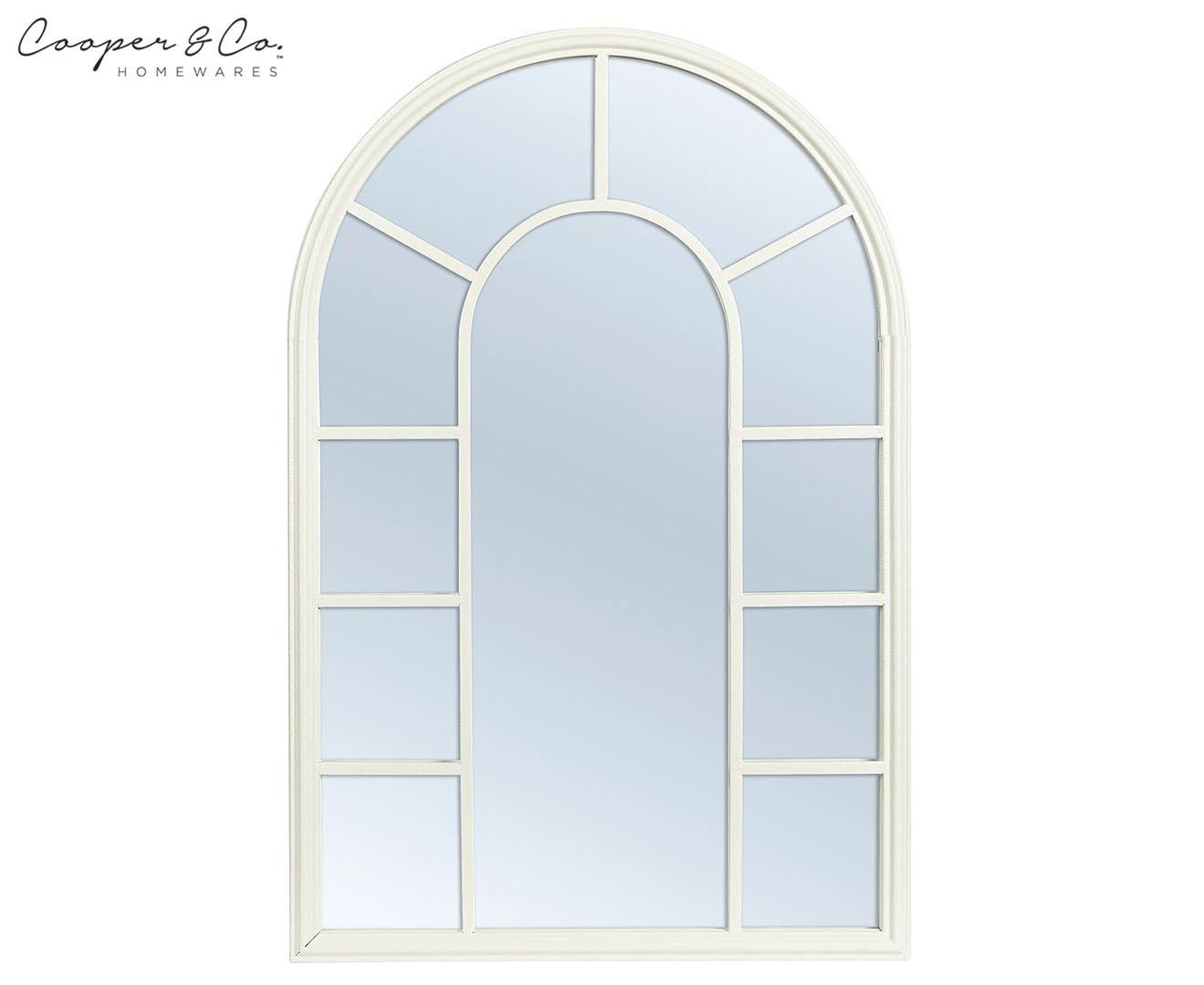 Cooper & Co. 76.5cm Vault Arched Iron Mirror - White