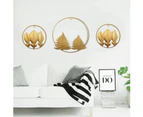 Home Living Room Iron Art Wall Hanging Gold Three-Dimensional Leaf Wall Hanging Decorative Painting (Type C)