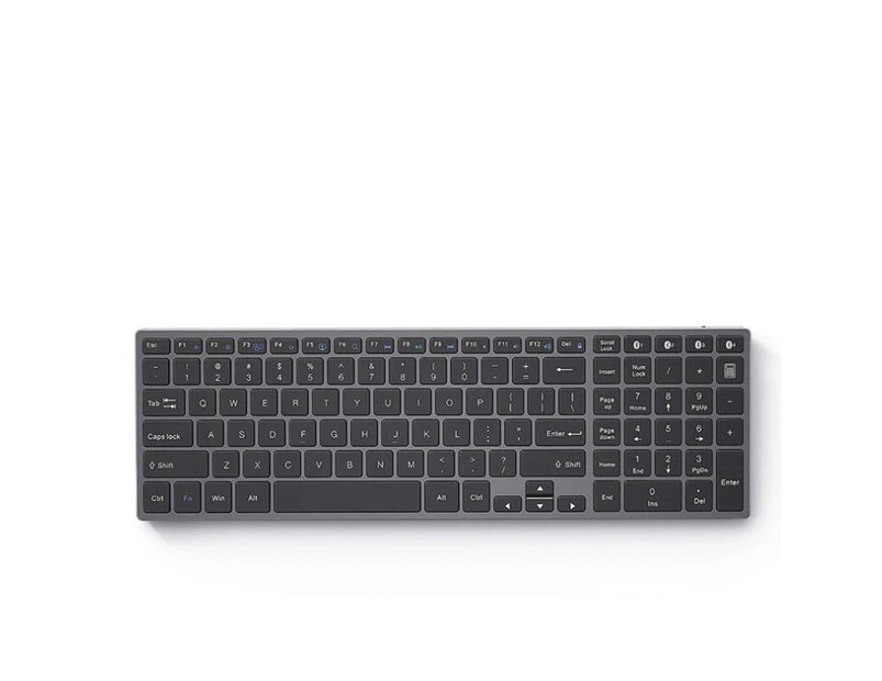 Amper Aluminium Slim Compact Rechargeable 4 Channel Bluetooth Keyboard For Windows And Mac Os
