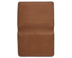 Fossil Gregg Magnetic Leather Card Case - Medium Brown