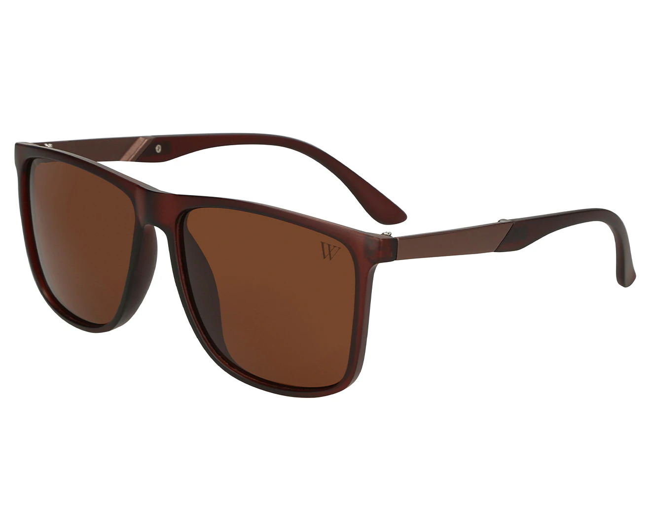 Winstonne Men's Henry Polarised Sunglasses - Matte Brown/Brown