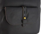 Fossil Hunter Leather Backpack - Black