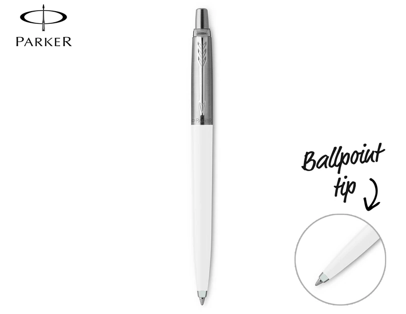 Parker Jotter Original Ballpoint Pen - White/Chrome Trim