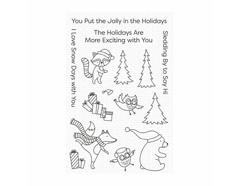 My Favorite Things Clear 4"x 6" Stamp Set - Put the Jolly in the Holidays*