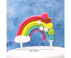 (Star Rainbow) - Rainbow Cake Topper, Handmade Rainbow Star Cake Cupcake Topper for Birthday Wedding Anniversary Party Decoration