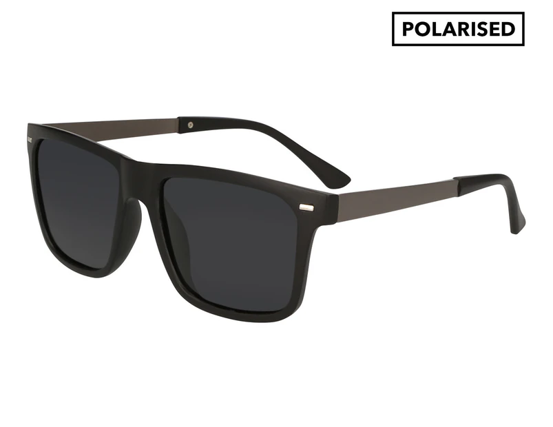 Winstonne Men's Isaiah Polarised Sunglasses - Matte Black/Grey