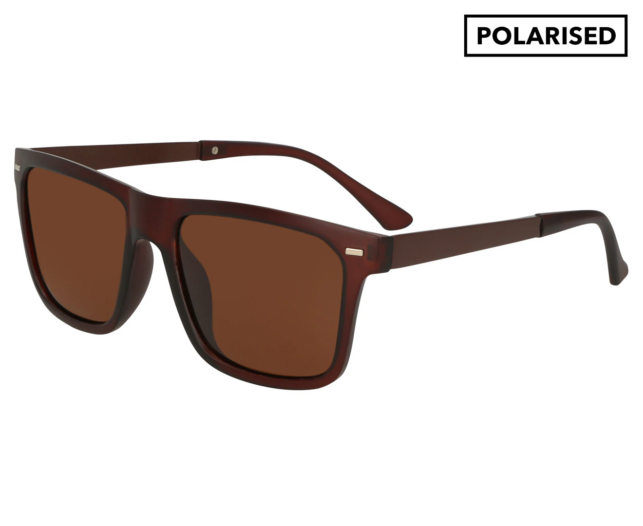 Winstonne Men's Isaiah Polarised Sunglasses - Matte Brown/Brown