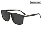 Winstonne Men's Levi Polarised Sunglasses - Matte Black/Grey
