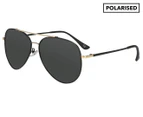 Winstonne Men's Luke Polarised Sunglasses - Matte Black/Gold/Grey