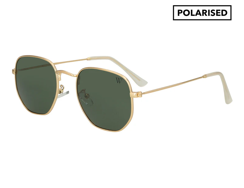 Winstonne Men's Theodore Polarised Sunglasses - Gold/Green