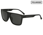 Winstonne Men's Asher Polarised Sunglasses - Matte Black/Grey