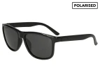 Winstonne Men's Wyatt Polarised Sunglasses - Shiny Black/Grey