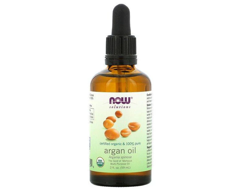 Now Foods, Solutions, Certified Organic & 100% Pure Argan Oil, 2 fl oz (59 ml)