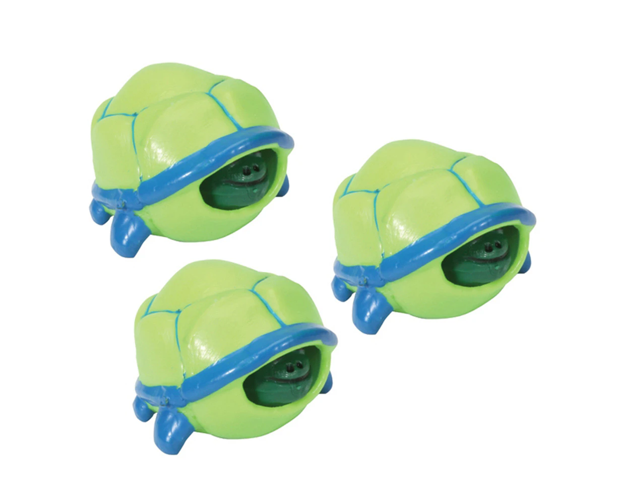 3x Fumfings Novelty Pop Head Turtles 8cm Play 3y+ Squeeze Animal Toys Kids/Child