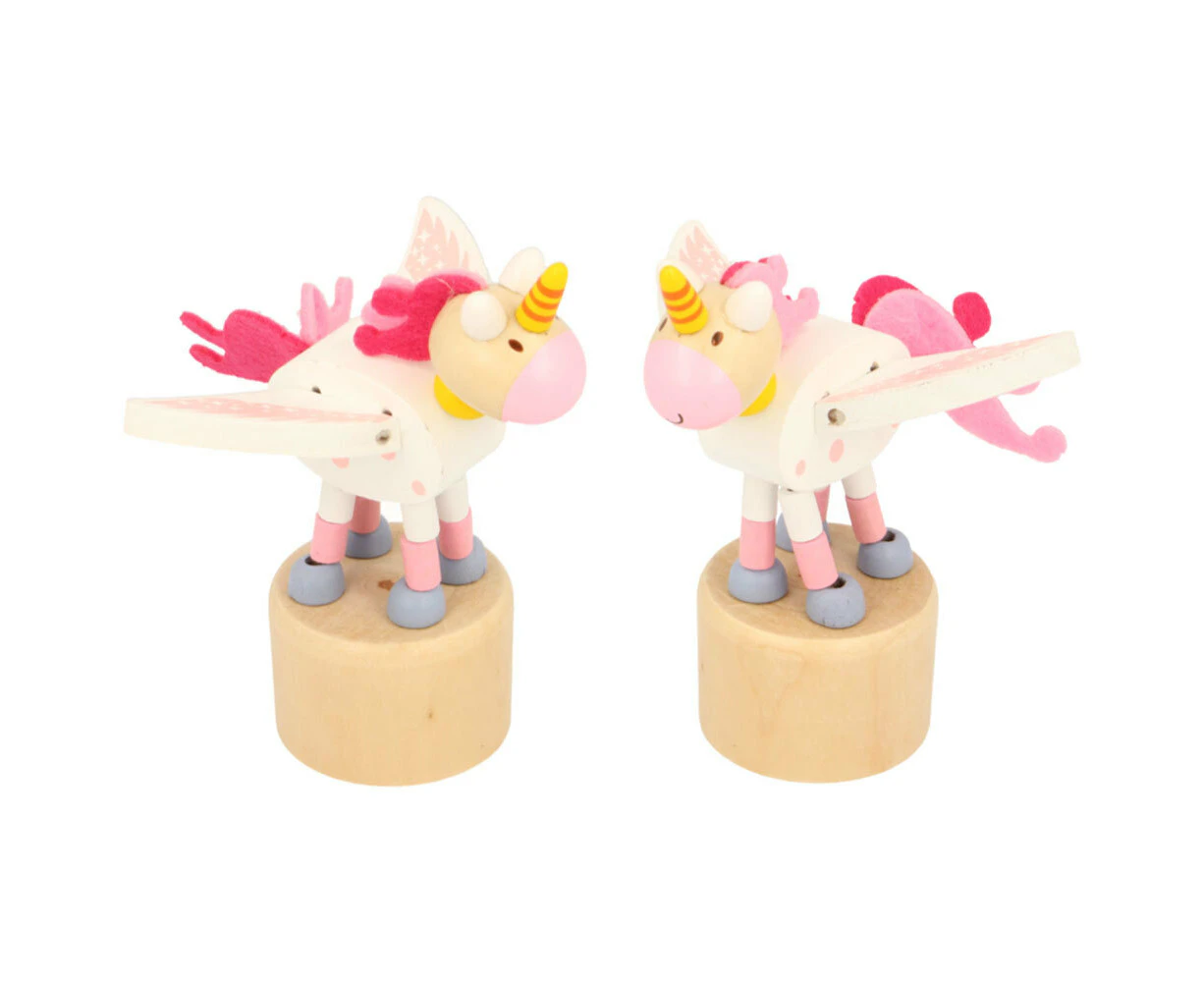 2x Majigg Unicorn Push Puppets 12cm Magic Creative Fun Toy Toddler/Kids 3y+ Asst