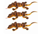 3x Fumfings Animal Stretchy Beanie Komodo Dragon 24cm Stretch 3y+ Kids Assorted