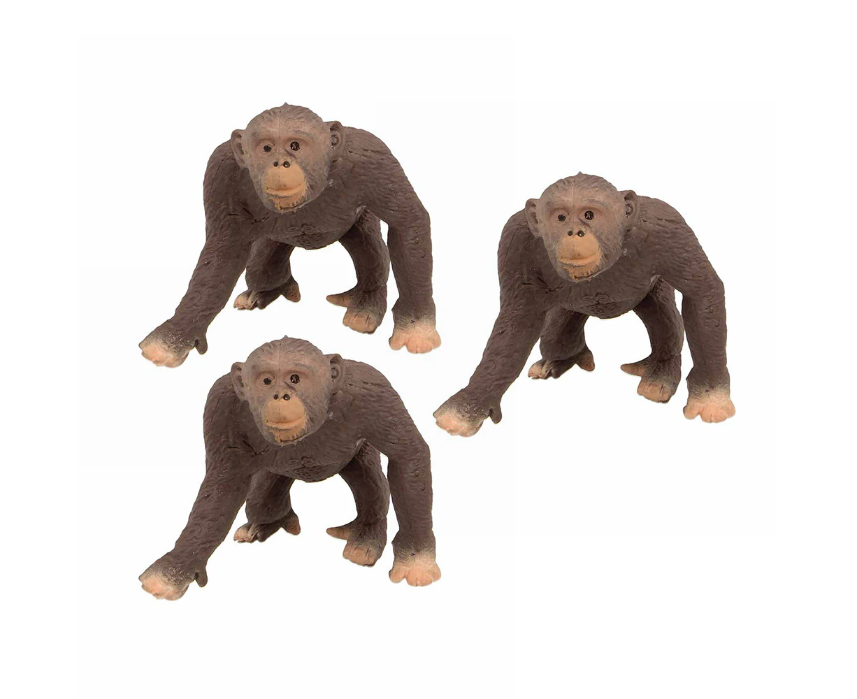 3x Fumfings Animal Stretchy Beanie Gorilla 11cm Soft Stretch 3y+ Toy Child/Kids