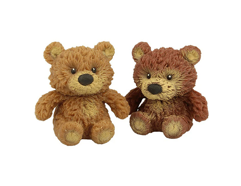 2x Fumfings Novelty Cute Beanie Bear 7cm Animal Stretchy Hand Toys Kids 3y+ Asst