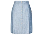 W.Lane Linen Stripe Skirt - Womens - Multi